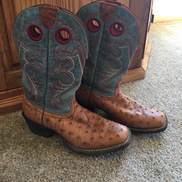 women's ariat ostrich skin boots